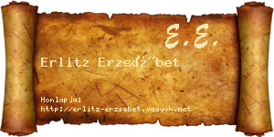 Erlitz Erzsébet névjegykártya