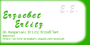 erzsebet erlitz business card